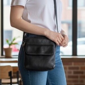Fossil Dark Broen Leather Crossbody Bag